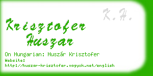 krisztofer huszar business card